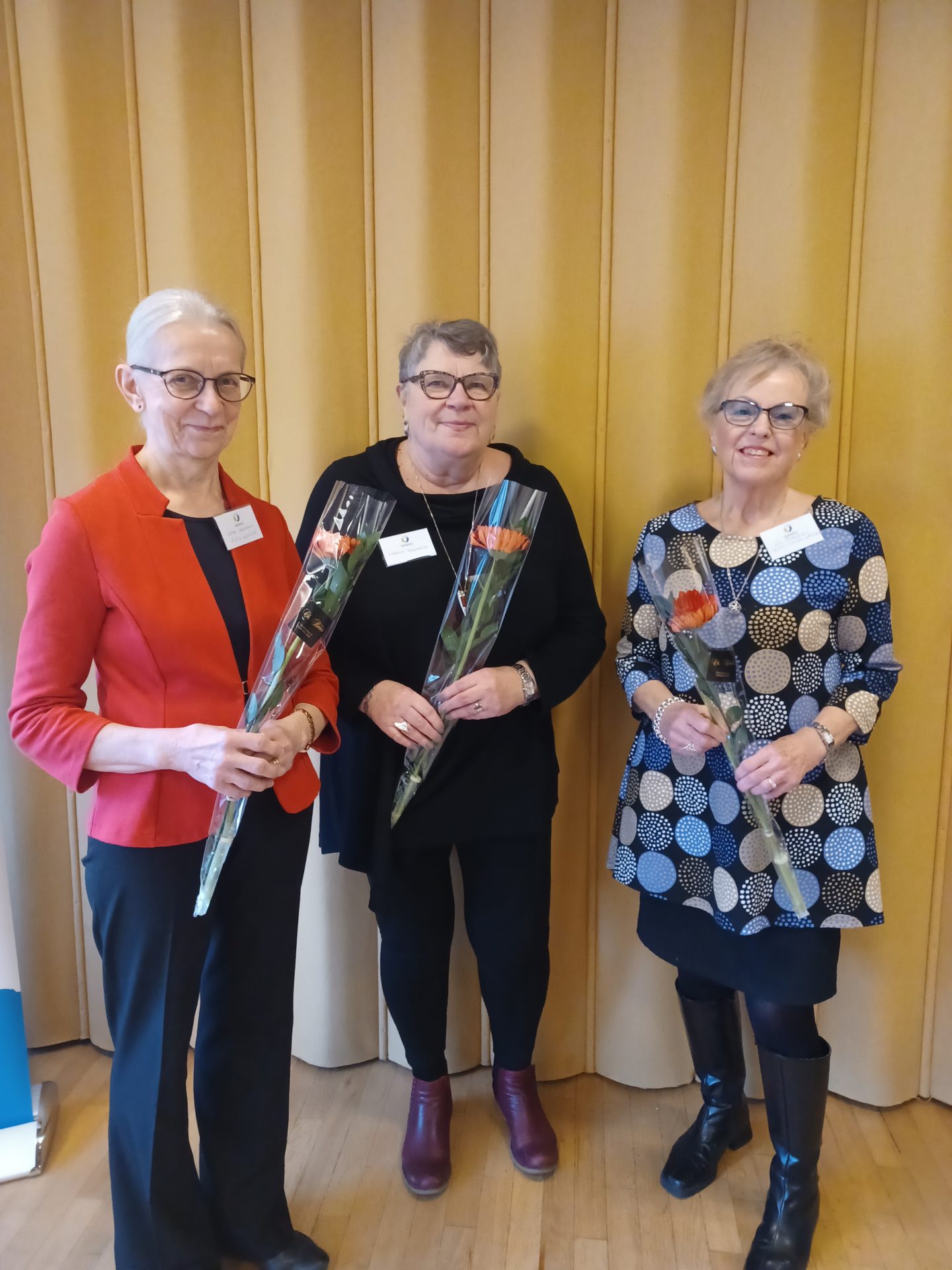 Sirpa Moilanen, Kaarina Frosterus ja Eira Mäkitalo.